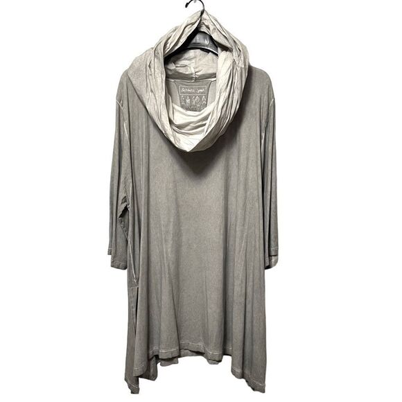 BARBARA SPEER Oversized Hooded Long Tunic Top L/XL - Picture 1 of 9